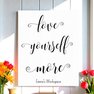 Affiche Citation d'amour en noir blanc inspirationnel