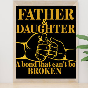 Affiche Citation d'amour père et fille simple élégant