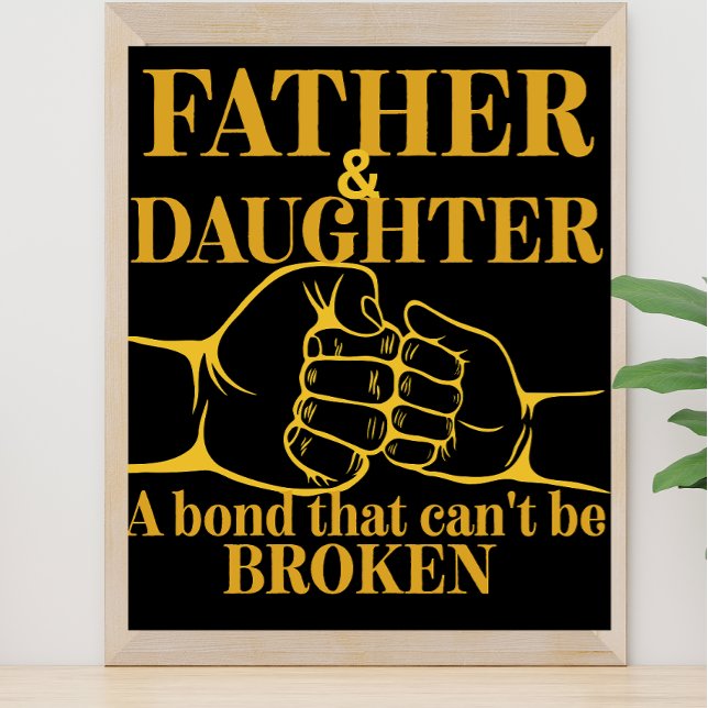 Affiche Citation d'amour père et fille simple élégant (Créateur téléchargé)