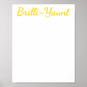 Affiche Citation d'amour personnel amusant Brilli-yaunt St