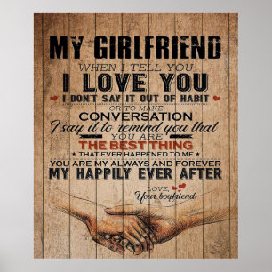 Affiche Citation d'amour pour amie Don de devis amusants