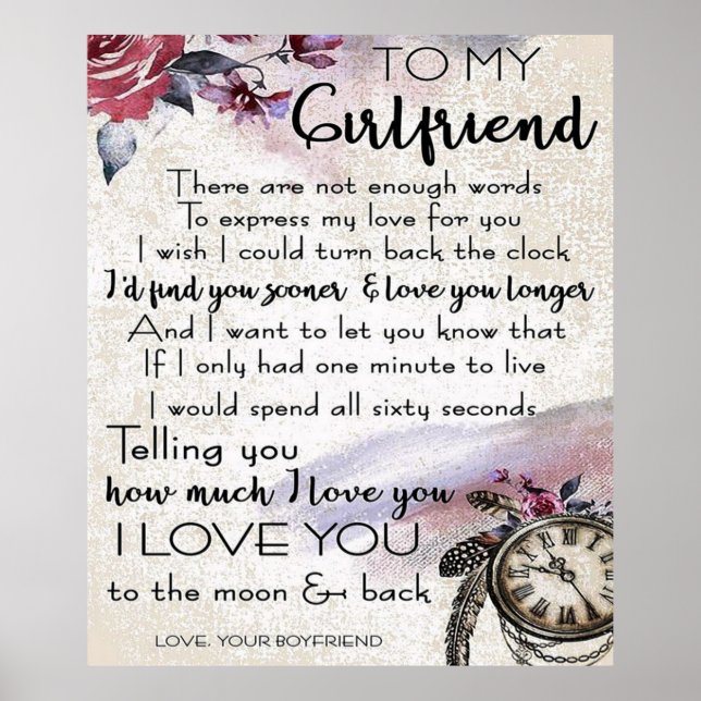 Affiche Citation d'amour pour amie | Jovely Couple Cadeau (Devant)