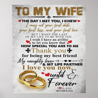 Affiche Citation D'Amour Pour La Femme | Cadeau Couples co