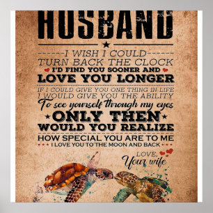 Affiche Citation D'Amour Pour L'Idée Cadeau Du Mari, Anniv