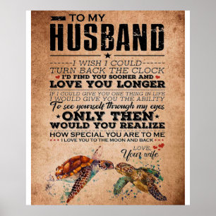 Affiche Citation D'Amour Pour L'Idée Cadeau Du Mari, Anniv