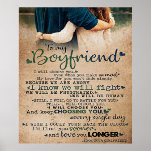 Affiche Citation d'amour pour petit ami   Cadeau tendance