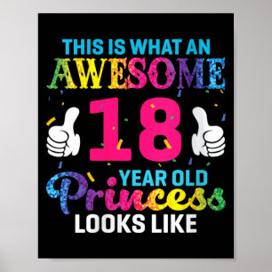 Affiche Citation d'anniversaire de fille de 18 ans pour fe