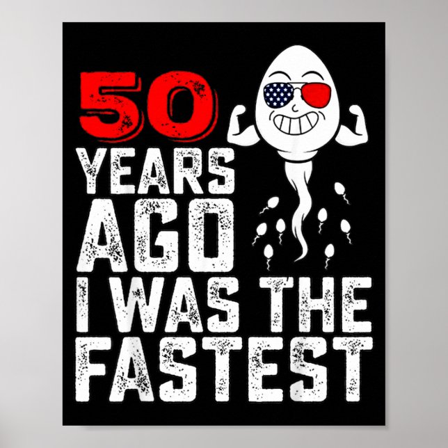 Affiche Citation d'anniversaire drôle il y a 50 ans était  (Devant)
