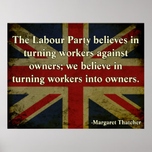 Affiche Citation d'Anti-Union de Thatcher