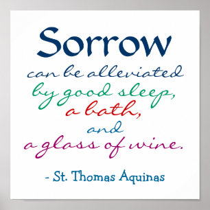 Affiche Citation d'Aquinas Sorrow par SRF
