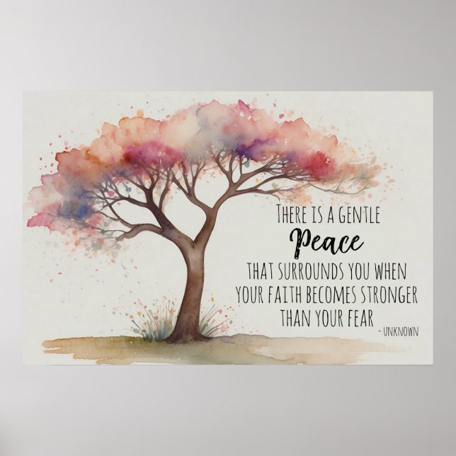 Affiche *~* Citation d'arbre d'aquarelle AP81 Ethereal Cal (Devant)