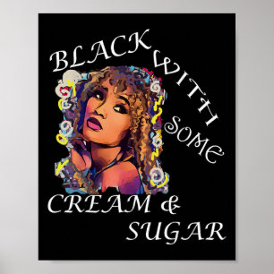 Affiche Citation d'art graphique afro-américain Femme noir