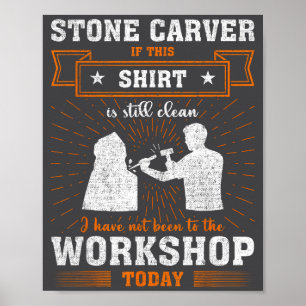 Affiche Citation d'artisans drôle tailleur de pierre
