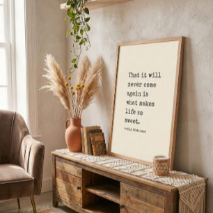 Affiche Citation d'auteur littéraire Emily Dickinson à la