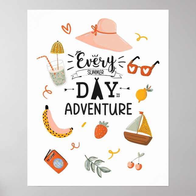 Affiche Citation d'aventure estivale pour la nurserie colo (Devant)