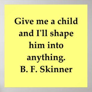 Affiche citation de B F Skinner