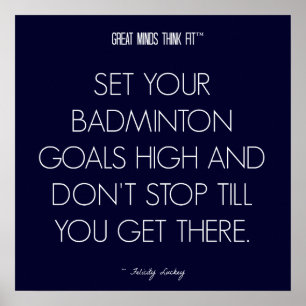 Affiche Citation de badminton 1: Les objectifs du succès