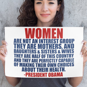 Affiche Citation de Barack Obama pour les droits des femme