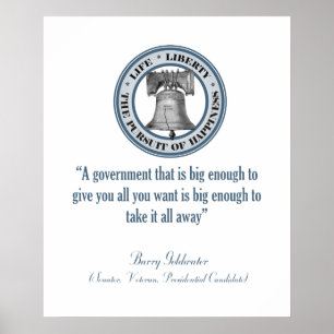 Affiche Citation de Barry Goldwater (Grand gouvernement)