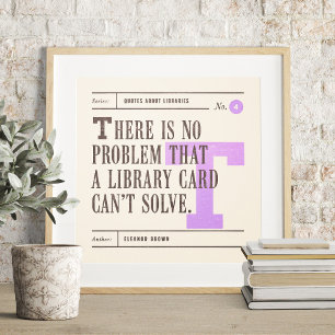 Affiche Citation de bibliothèque classique par Eleanor Bro