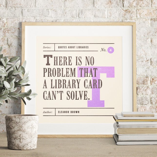 Affiche Citation de bibliothèque classique par Eleanor Bro (Créateur téléchargé)