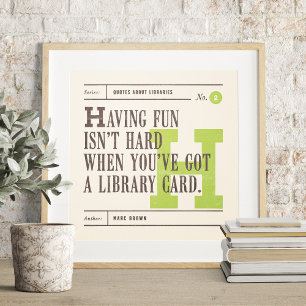 Affiche Citation de bibliothèque par Marc Brown