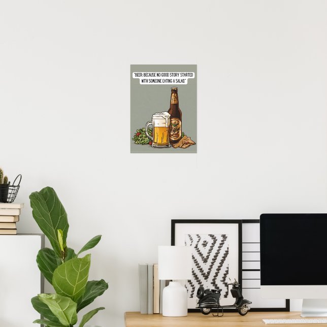 Affiche Citation de bière (Bureau à domicile)