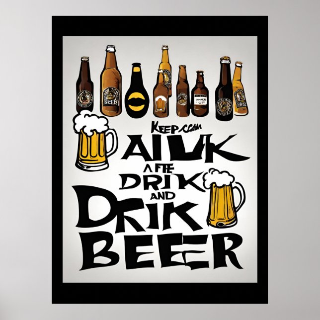 Affiche Citation de bière (Devant)