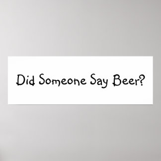 Affiche Citation de bière amusante