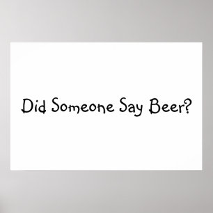 Affiche Citation de bière drôle