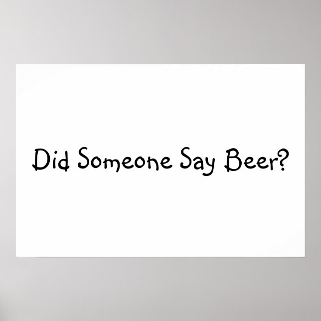 Affiche Citation de bière drôle (Devant)