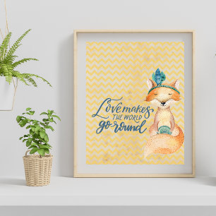 Affiche Citation de Boho Fox Love