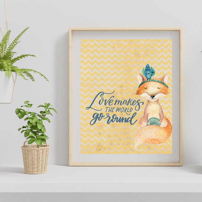 Affiche Citation de Boho Fox Love (Créateur téléchargé)