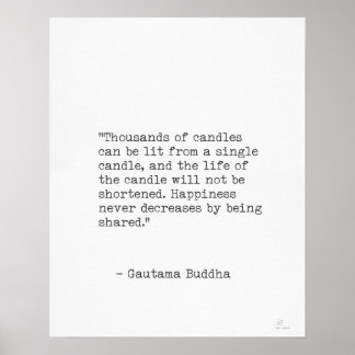 Affiche Citation de Bouddha Gautama