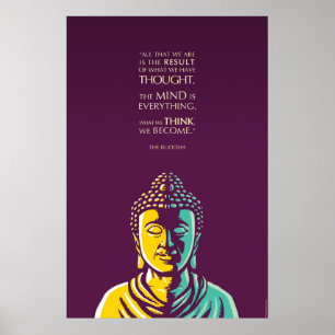 Affiche Citation de Bouddha : L'esprit est tout