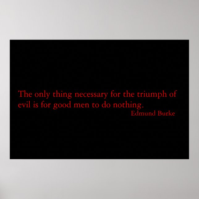 Affiche Citation de Burke (Devant)