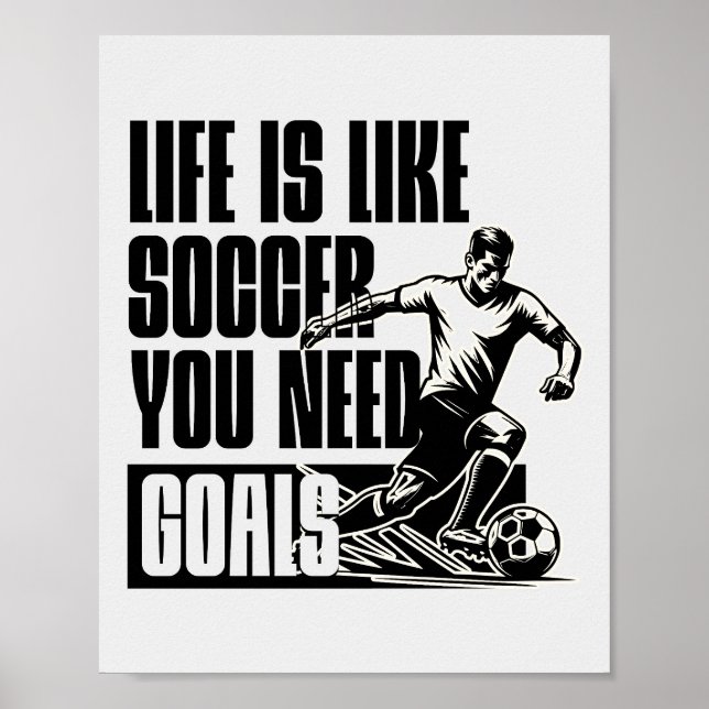 Affiche Citation de buts de football motivation (Devant)