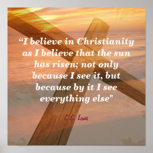 Affiche Citation de C. S. Lewis sur le christianisme