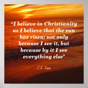 Affiche Citation De C. S. Lewis Sur Le Christianisme