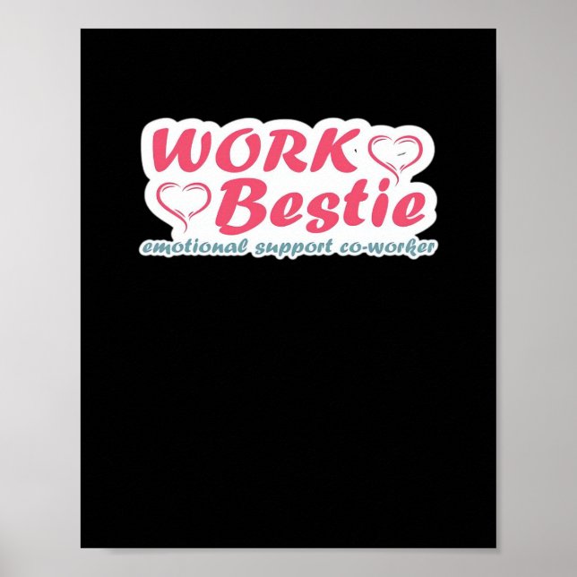 Affiche Citation de cadeaux de bestie de travail Aide émot (Devant)