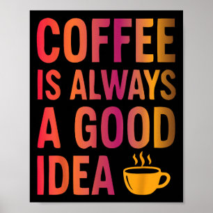 Affiche Citation De Café - Humeur Du Matin Addicée À La Ca