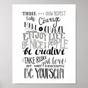 Affiche Citation de calligraphie