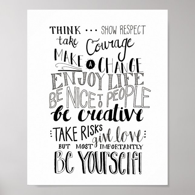 Affiche Citation de calligraphie (Devant)