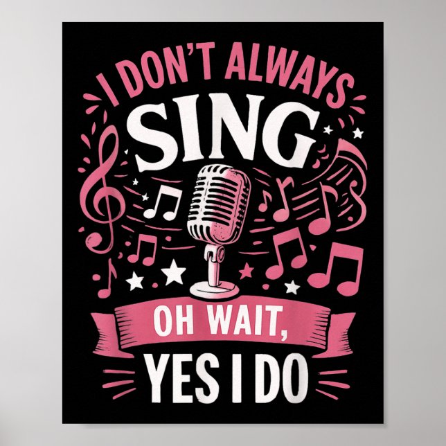Affiche Citation de chansons amusantes Je ne chante pas to (Devant)