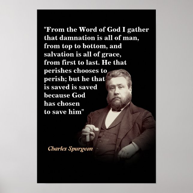 Affiche Citation de Charles Spurgeon sur le Salut et la Da (Devant)