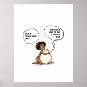 Affiche Citation de chat de soutien émotionnel introverti