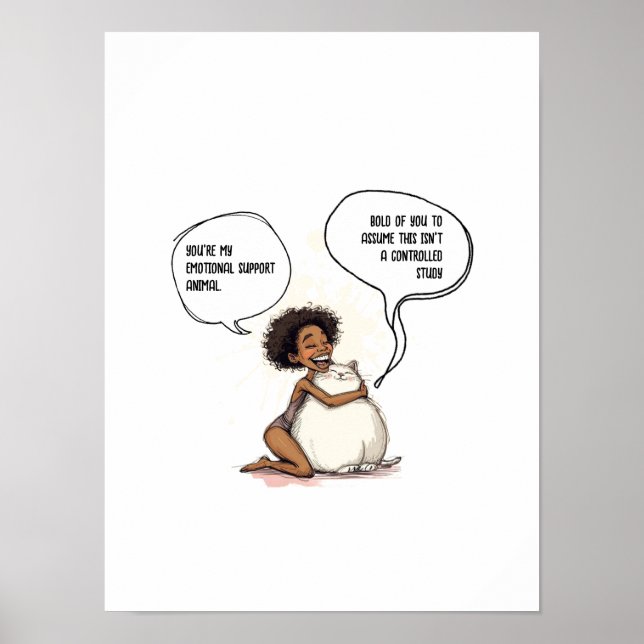 Affiche Citation de chat de soutien émotionnel introverti  (Devant)