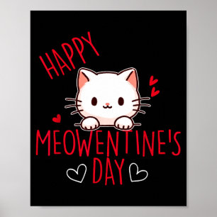 Affiche Citation de chat mignon pour la Saint-Valentin pou