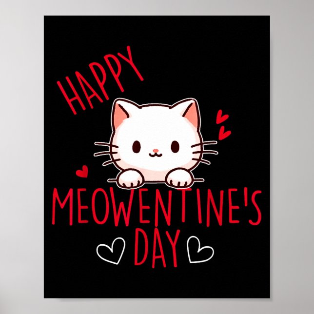 Affiche Citation de chat mignon pour la Saint-Valentin pou (Devant)