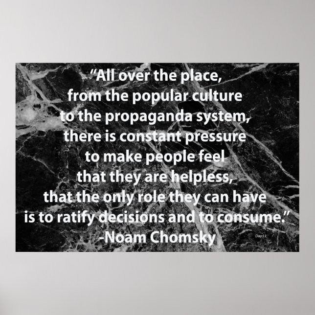 Affiche Citation de Chomsky (Devant)